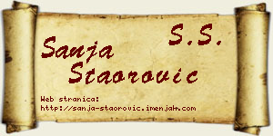 Sanja Staorović vizit kartica